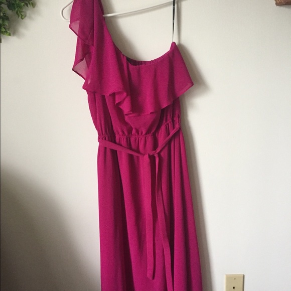 Forever 21 Fuchsia Chiffon Maxi Dress - Picture 1 of 7